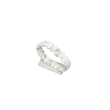 Stretch Bracelet Natural Howlite Beads Gem Stone Adjustable Gift Unisex E147